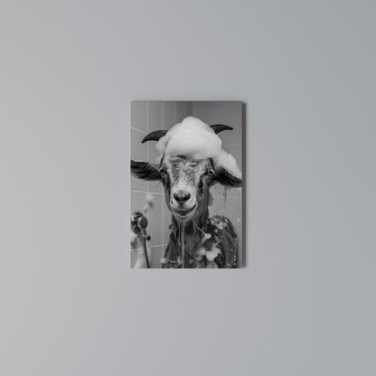 SOAPY GOAT GIGGLES Quadro em tela vertical