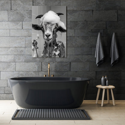 SOAPY GOAT GIGGLES Quadro em tela vertical