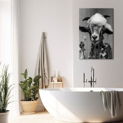 SOAPY GOAT GIGGLES Quadro em tela vertical