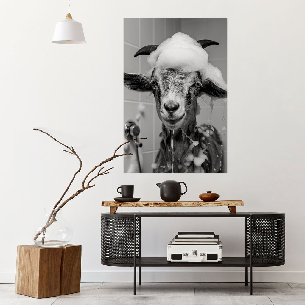 SOAPY GOAT GIGGLES Poster Vertical Autocolante