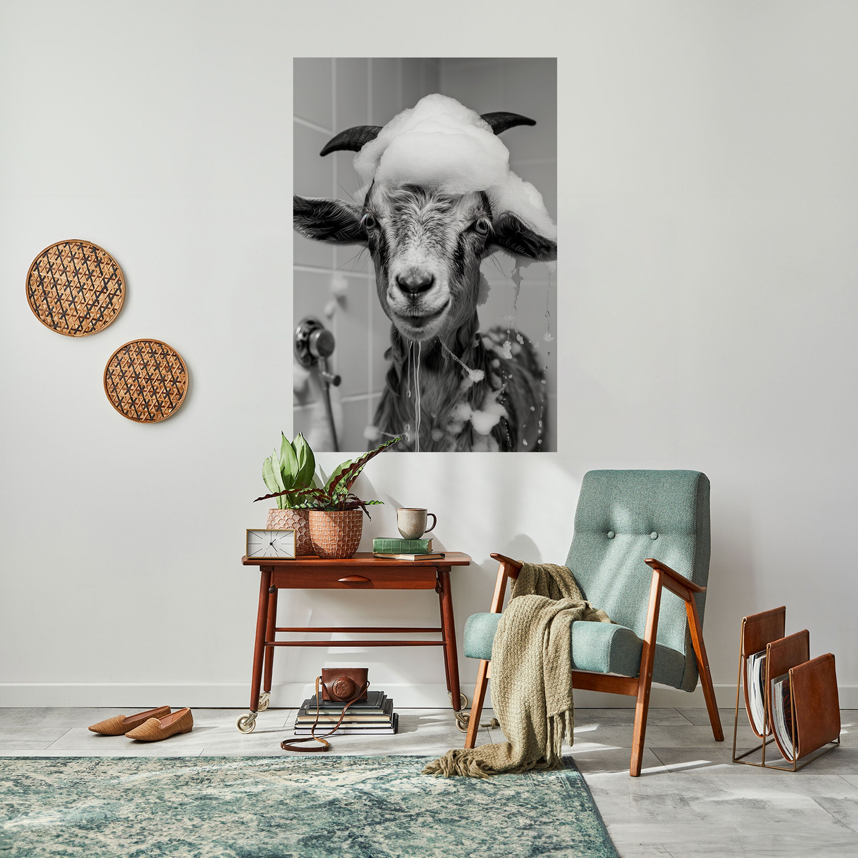 SOAPY GOAT GIGGLES Poster Vertical Autocolante