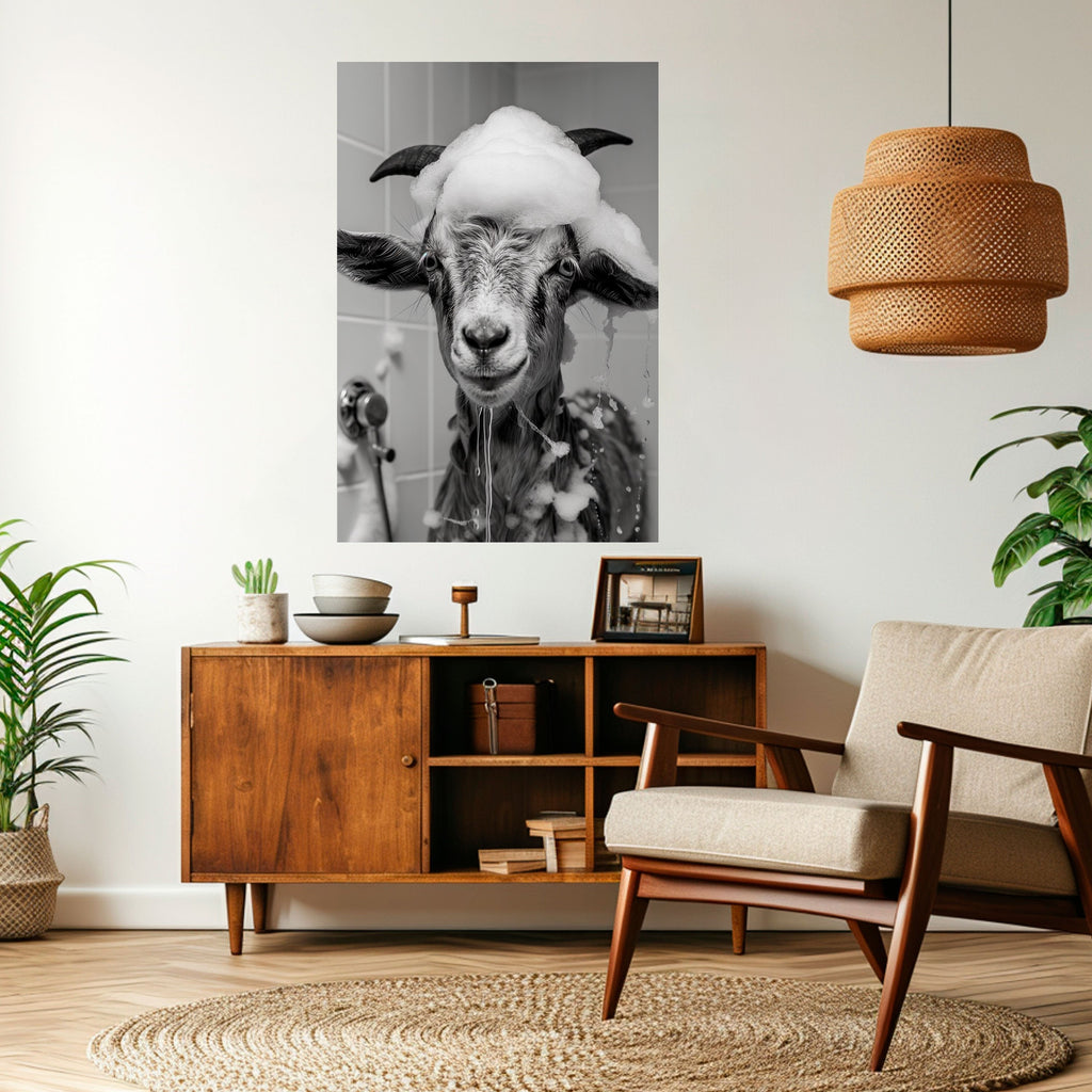 SOAPY GOAT GIGGLES Poster Vertical Autocolante