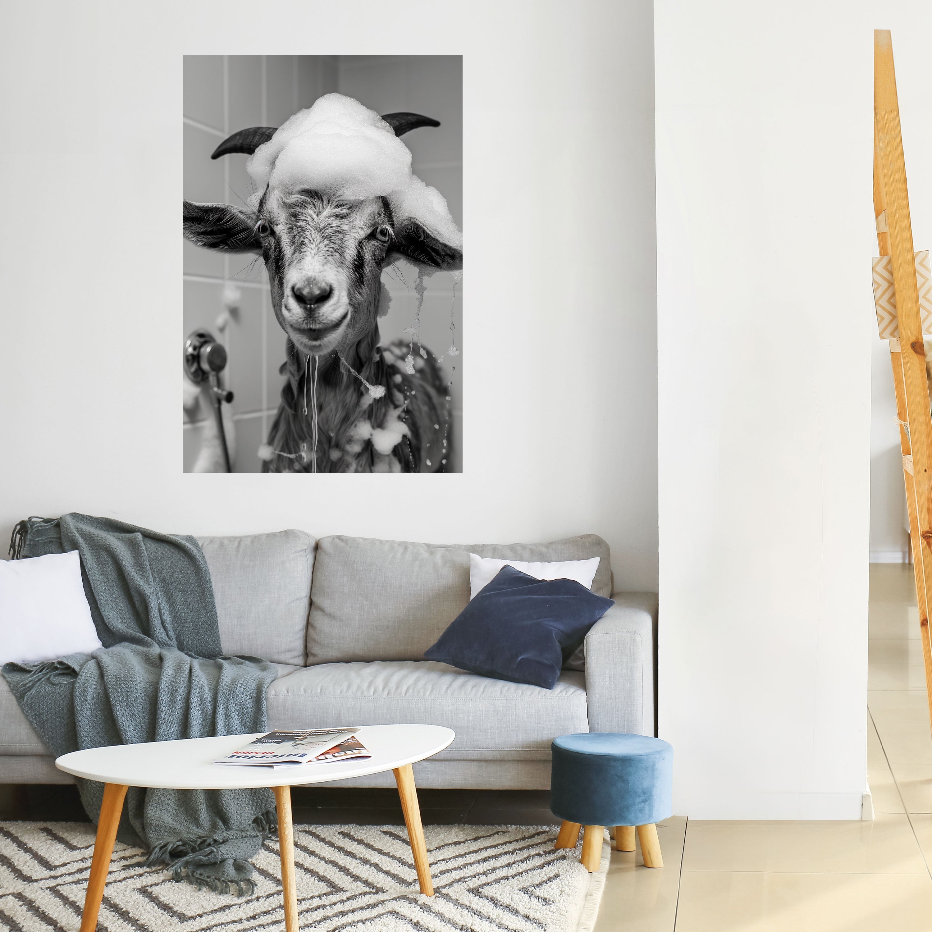 SOAPY GOAT GIGGLES Poster Vertical Autocolante