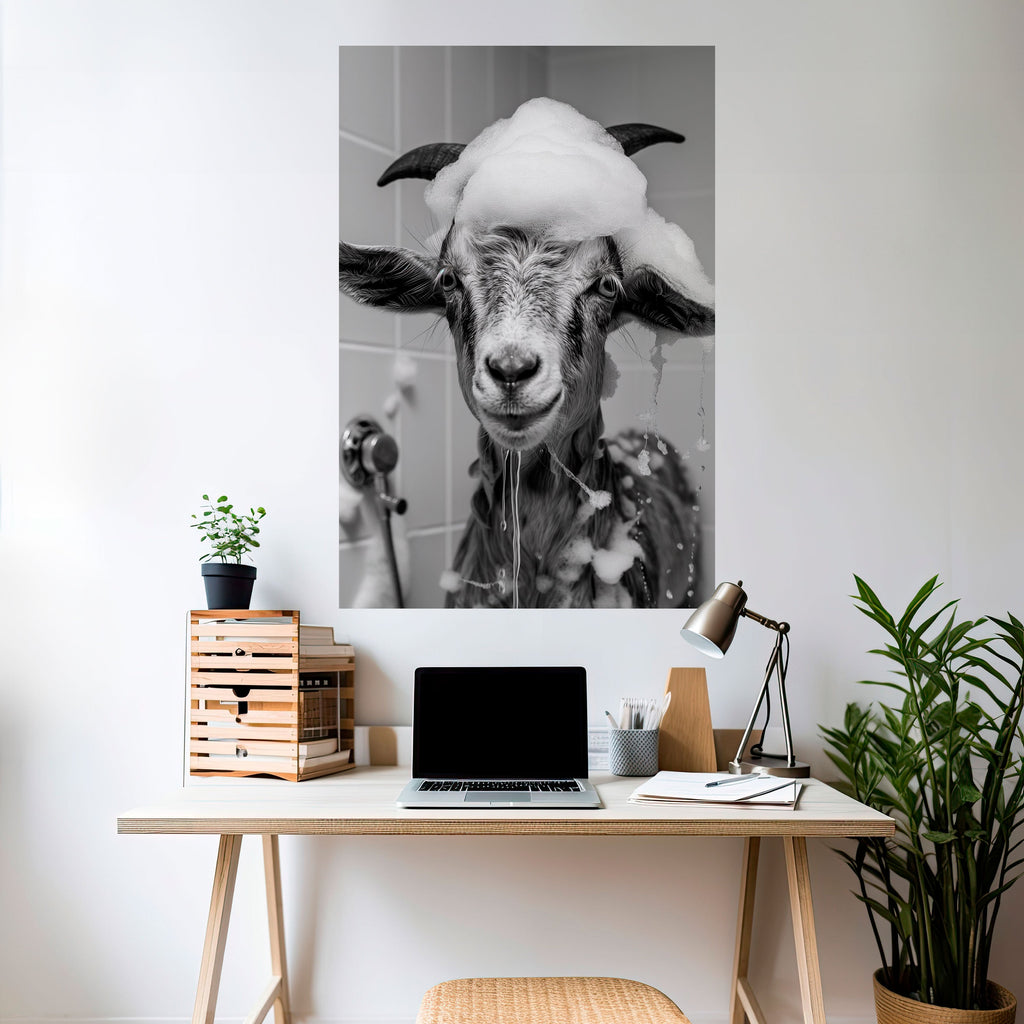 SOAPY GOAT GIGGLES Poster Vertical Autocolante
