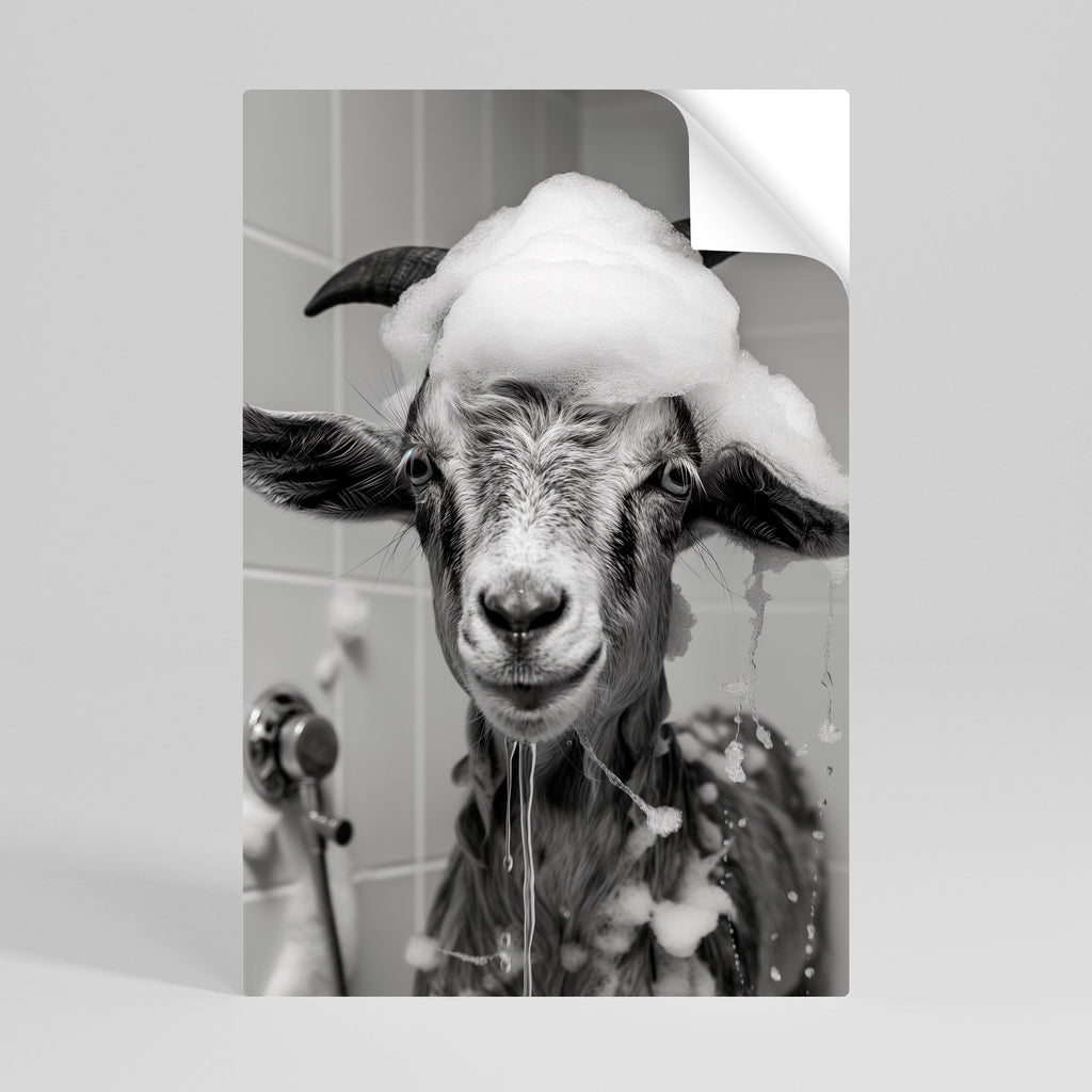 SOAPY GOAT GIGGLES Poster Vertical Autocolante