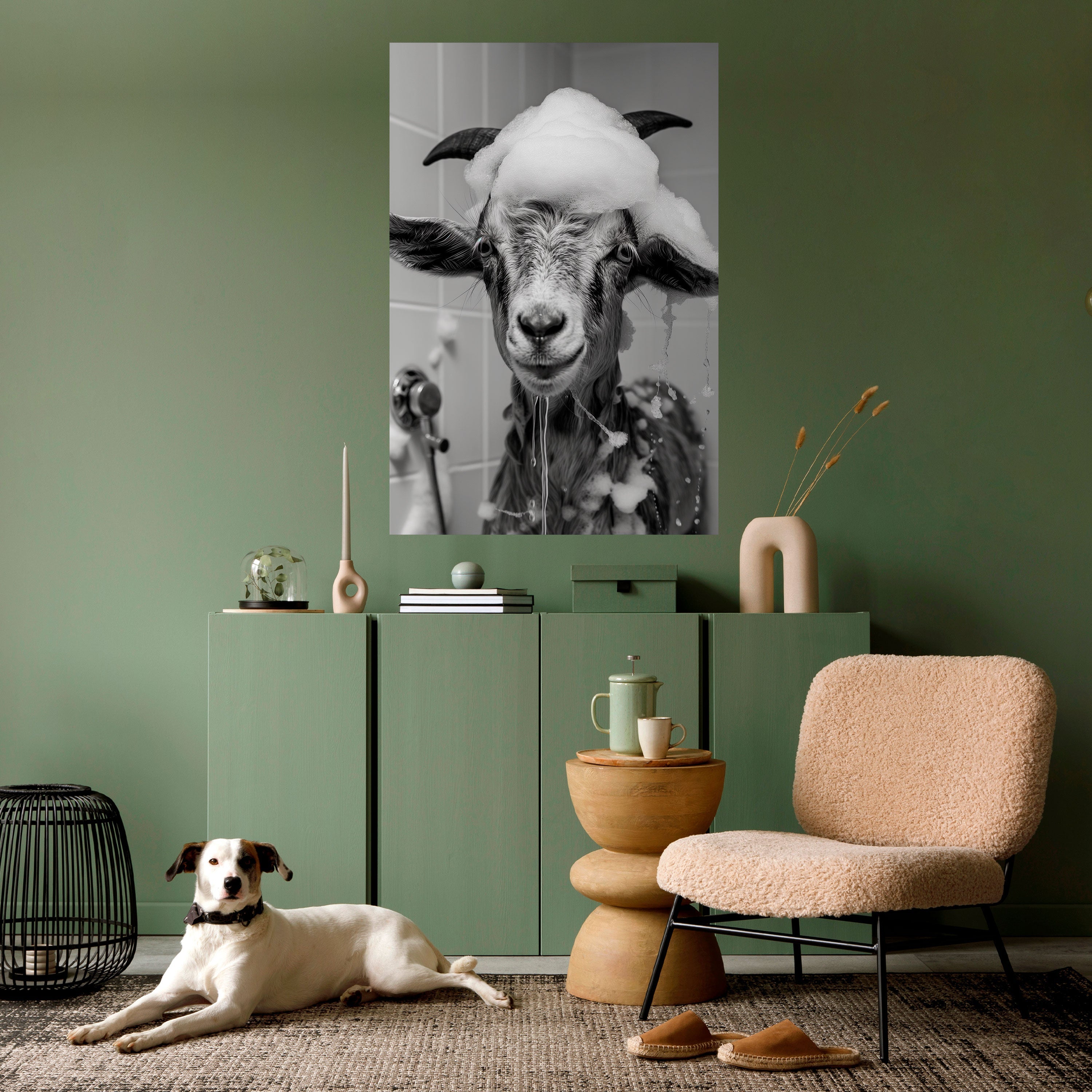 SOAPY GOAT GIGGLES Poster Vertical Autocolante