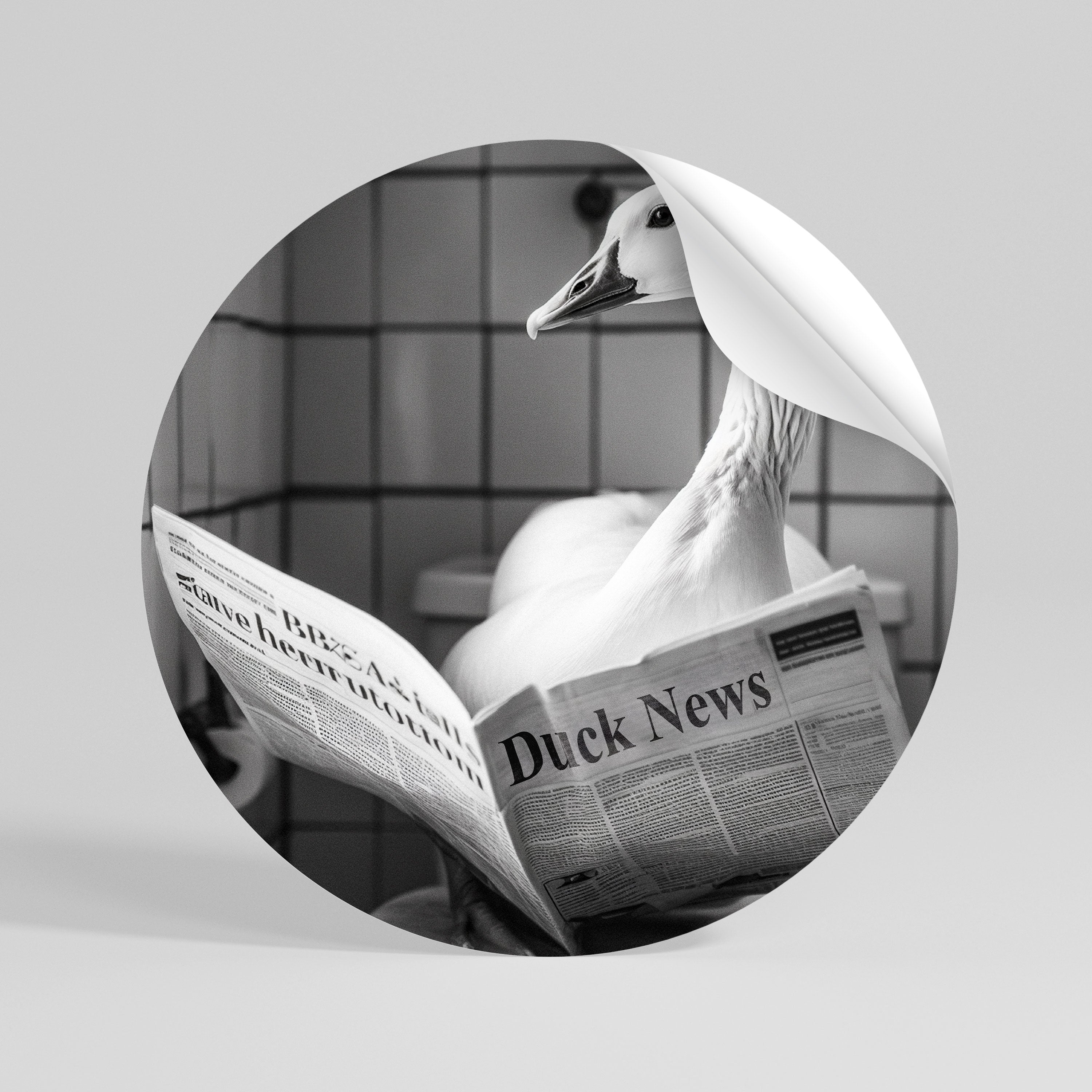 DUCKTAILS AND TIDBITS Autocolante Redondo Removível