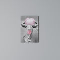 BUBBLEGUM BOVINE BLISS Quadro em tela vertical