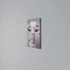 BUBBLEGUM BOVINE BLISS Quadro em tela vertical