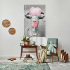 BUBBLEGUM BOVINE BLISS Poster Vertical Autocolante
