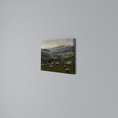SHEEP IN SERENITY Horizontal Canvas Print