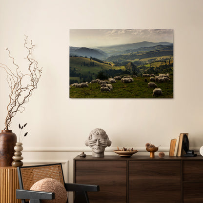 SHEEP IN SERENITY Horizontal Canvas Print