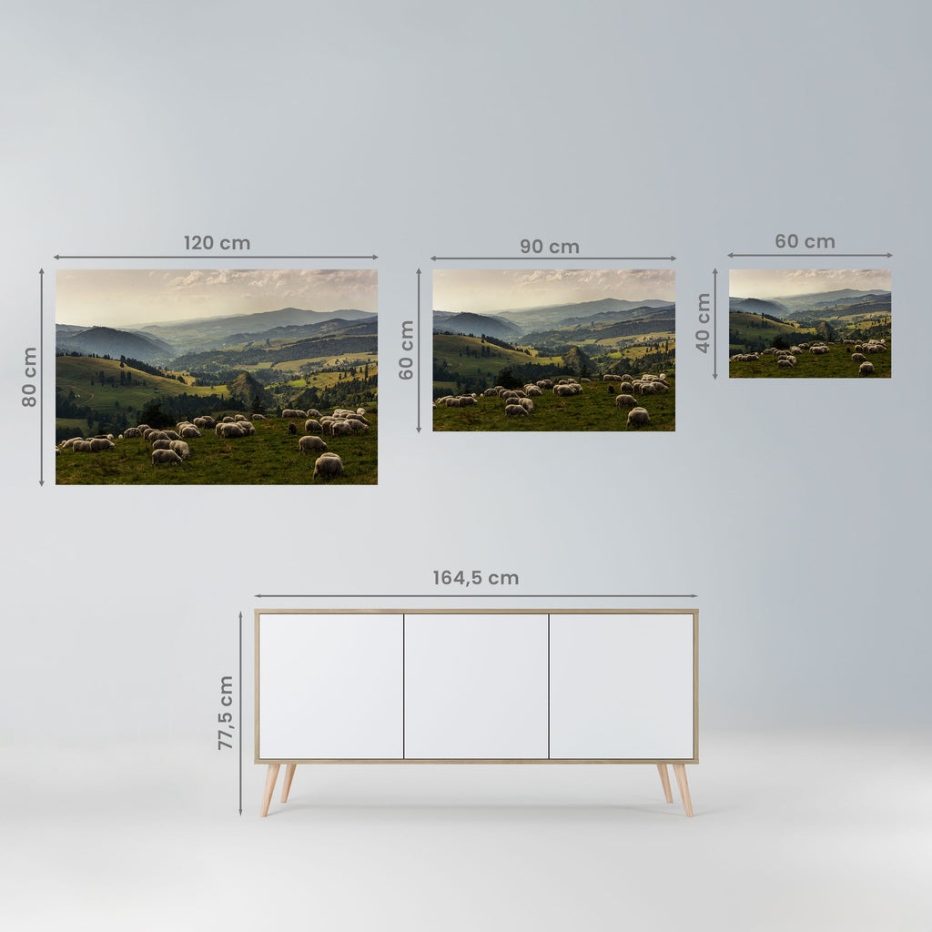 SHEEP IN SERENITY Peel and Stick Horizontal Poster