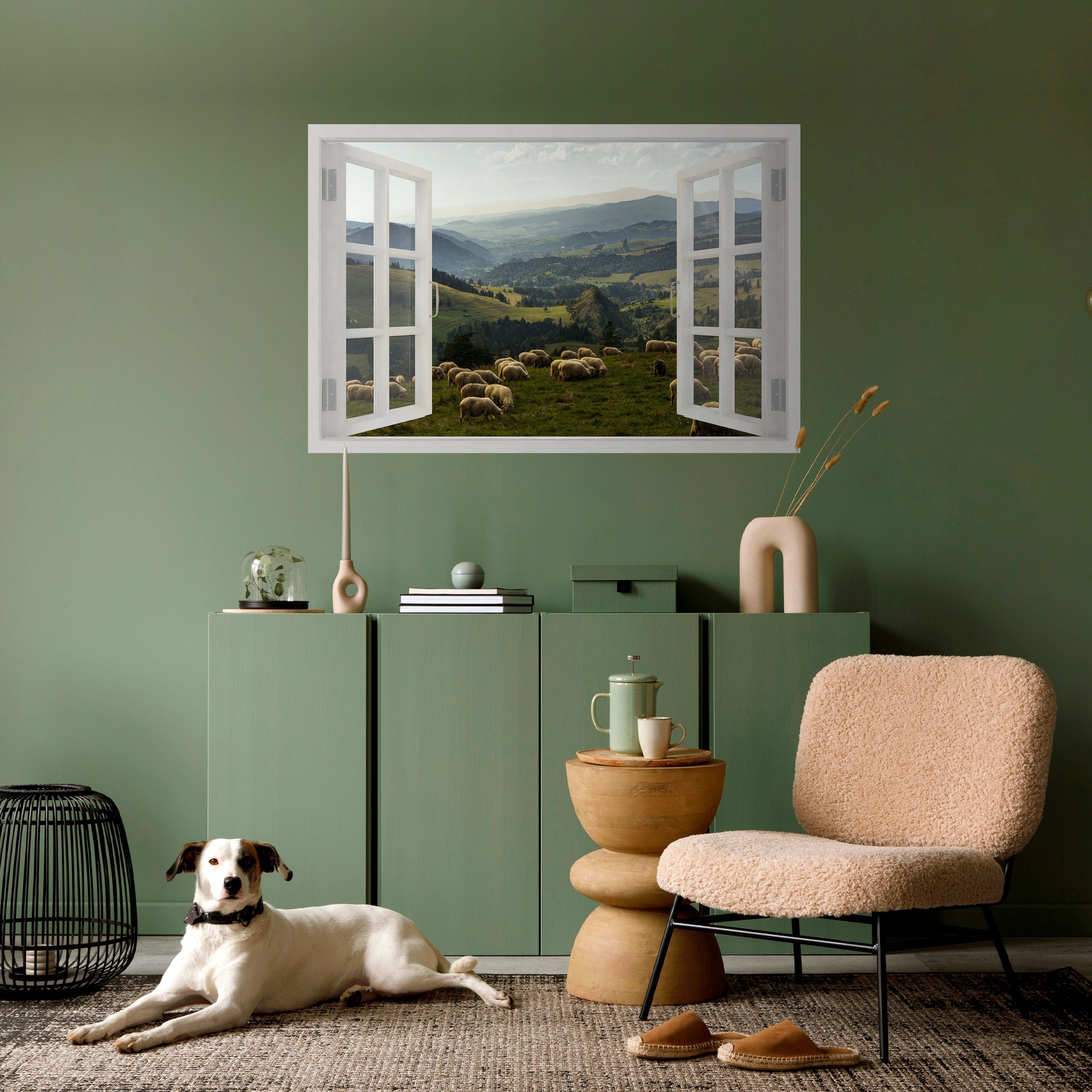 WILD PASTURES VIEW Peel and Stick Horizontal Poster