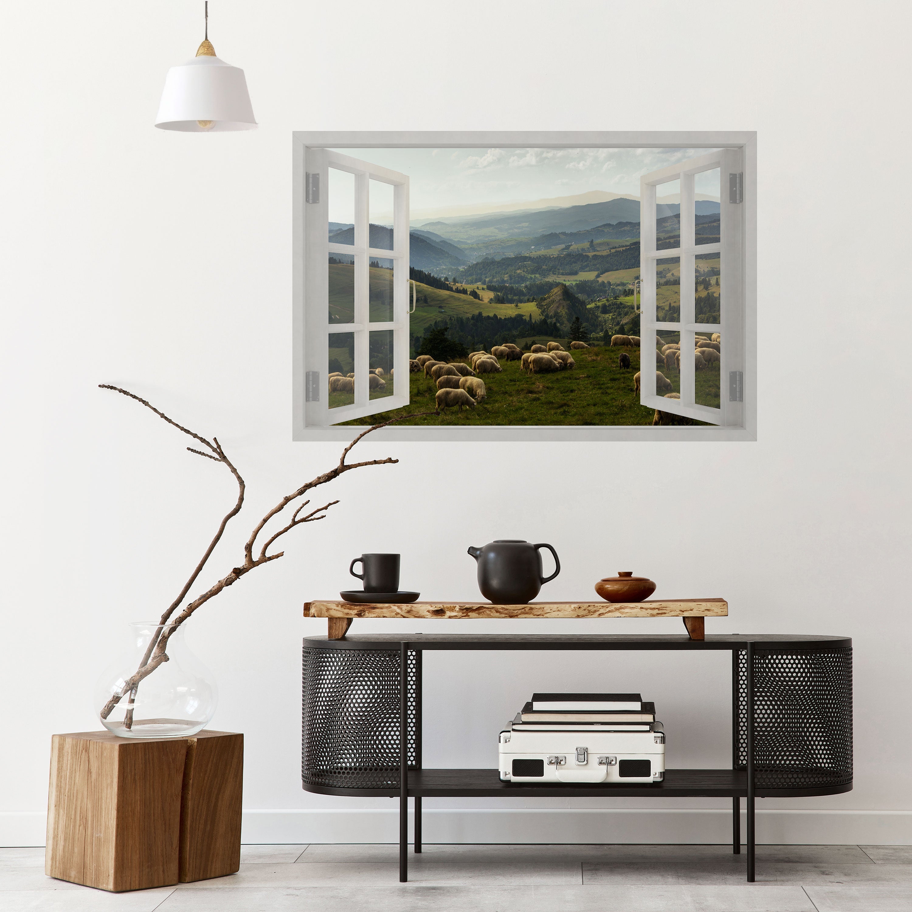 WILD PASTURES VIEW Peel and Stick Horizontal Poster