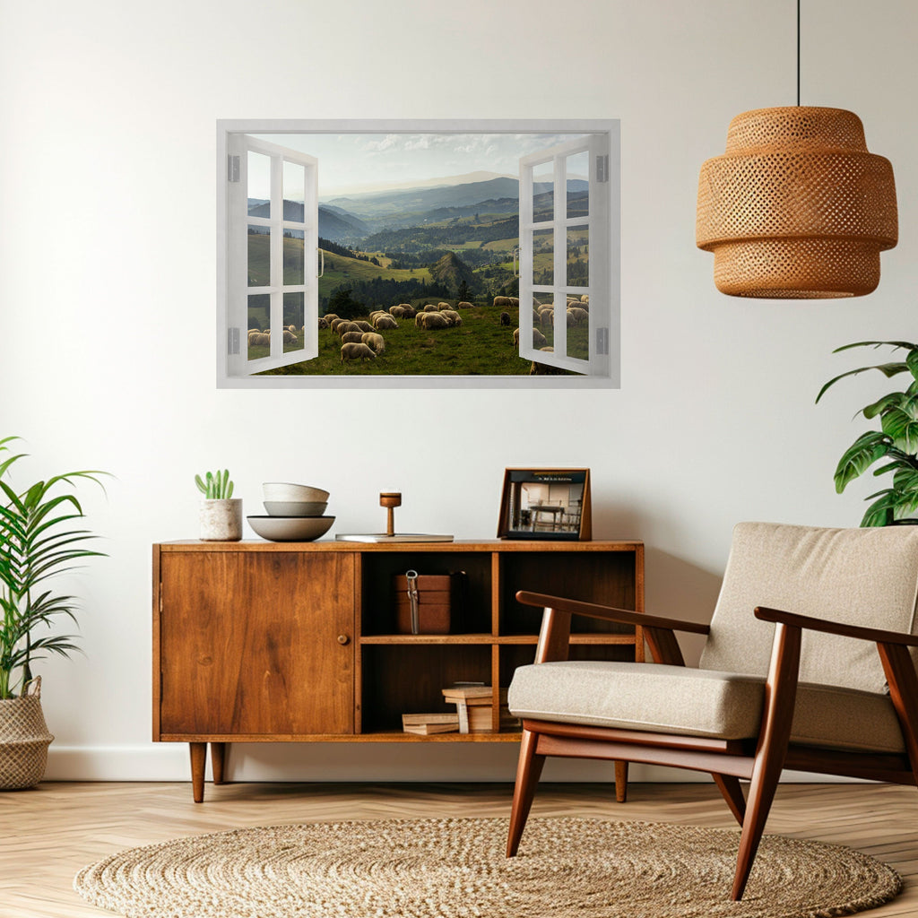 WILD PASTURES VIEW Peel and Stick Horizontal Poster