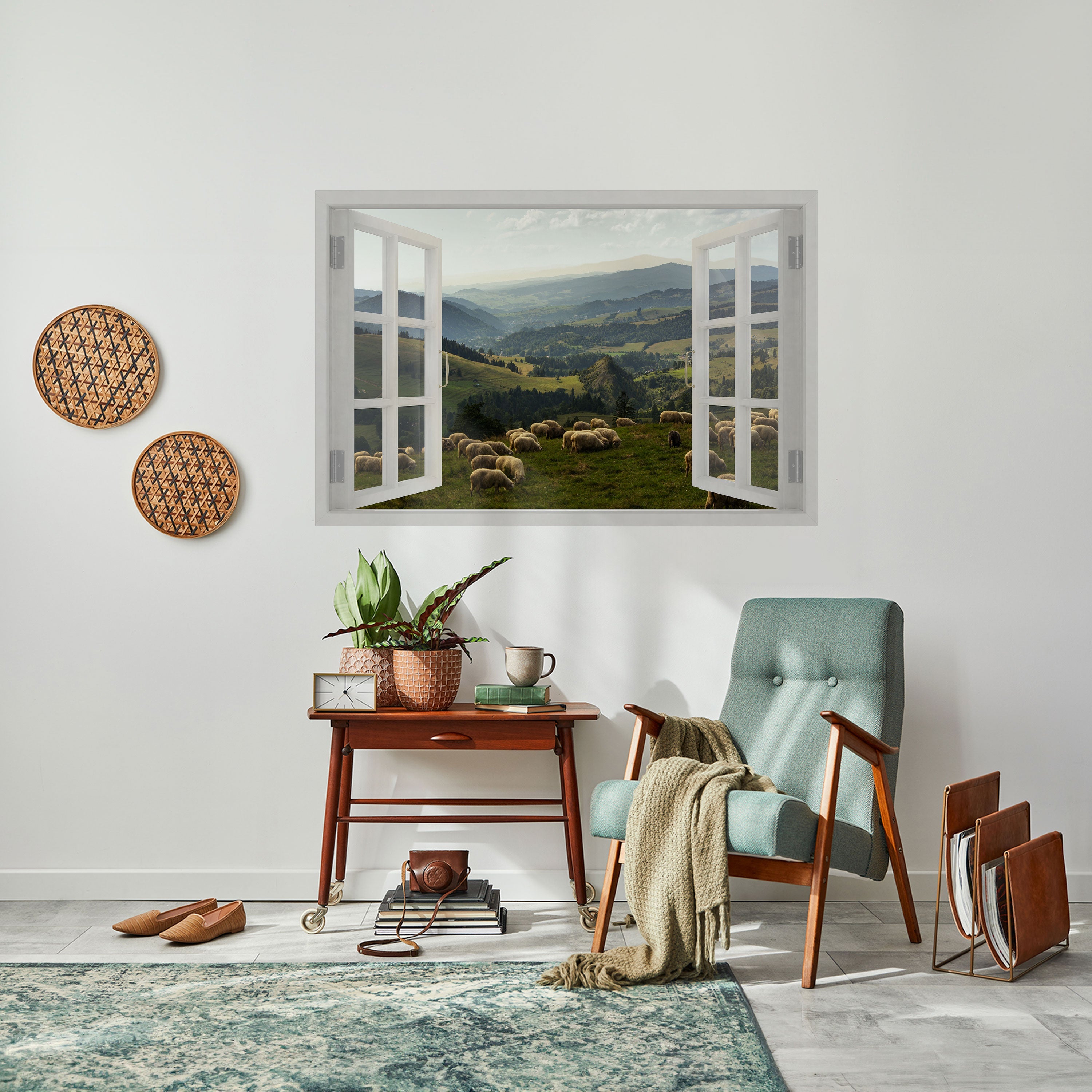 WILD PASTURES VIEW Peel and Stick Horizontal Poster