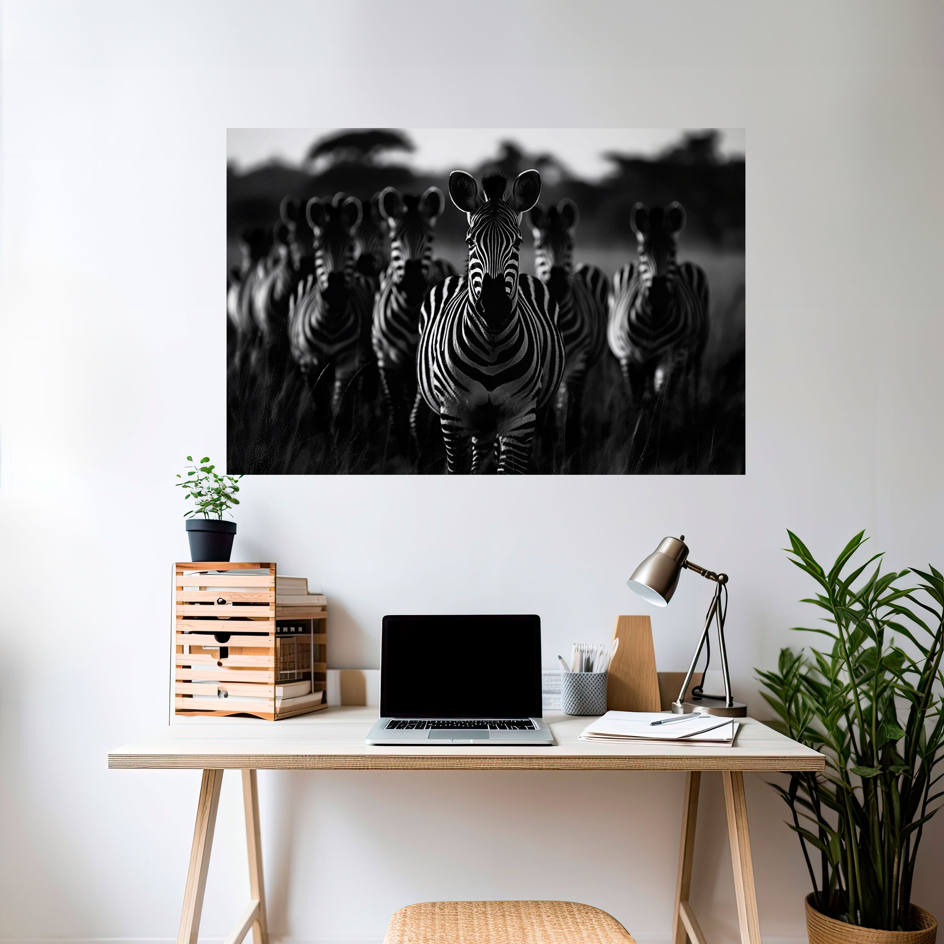 STRIPED SYMPHONY SAGA Peel and Stick Horizontal Poster