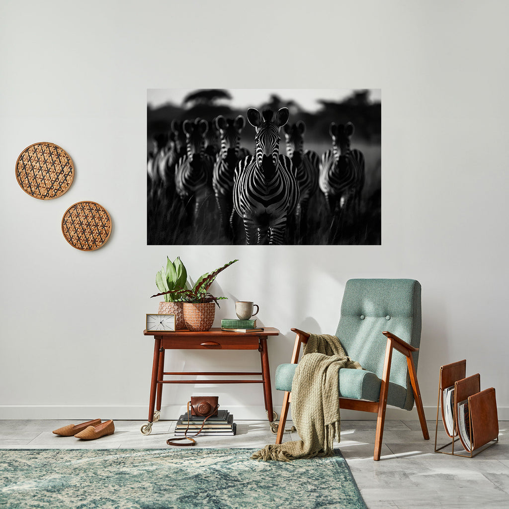 STRIPED SYMPHONY SAGA Peel and Stick Horizontal Poster