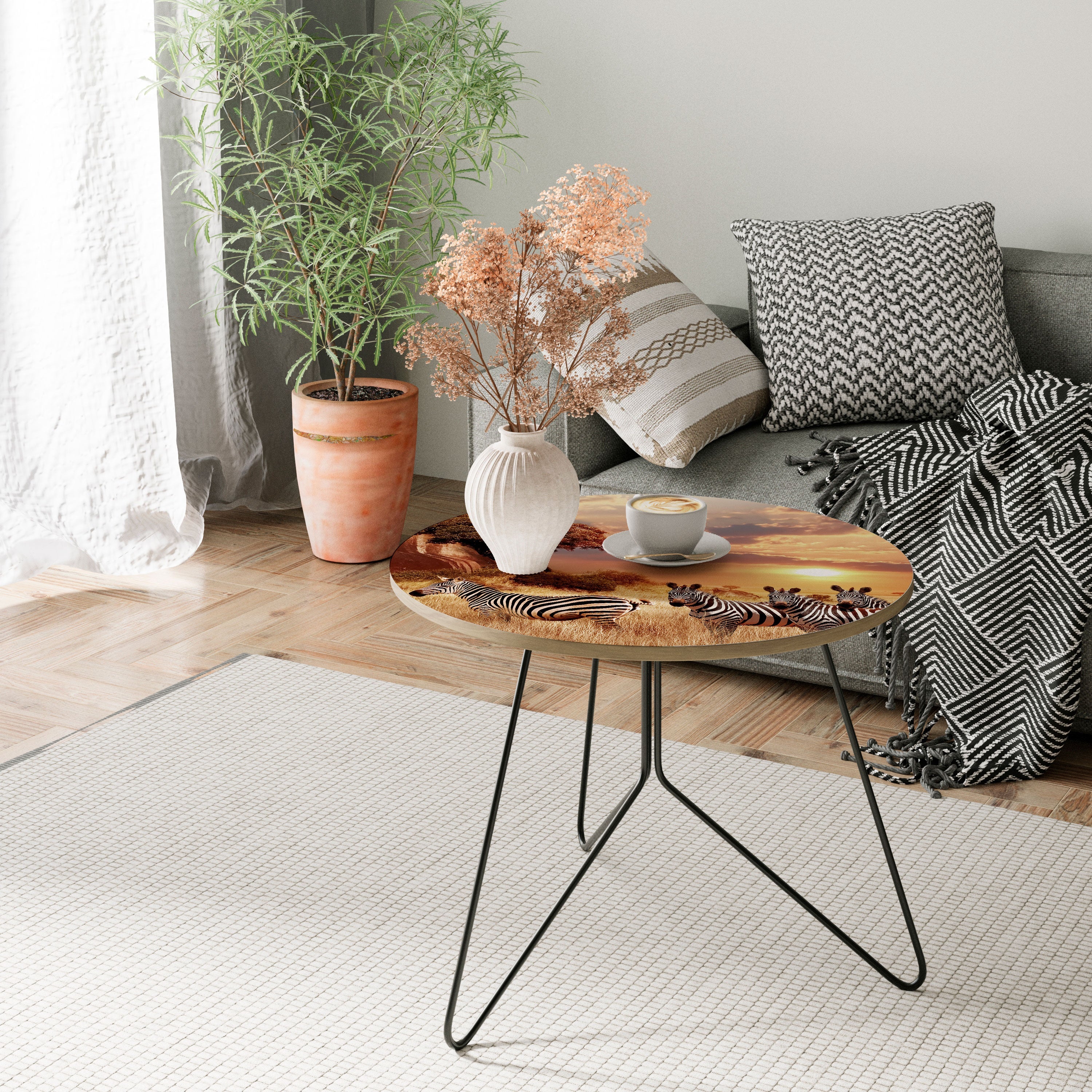 ZEBRA SUNSET SERENADE Mesa de Centro 69