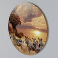 ZEBRA SUNSET SERENADE Arte de Parede Redonda