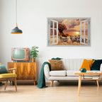 ZEBRA SUNSET VISTA Peel and Stick Horizontal Poster