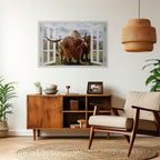 BOVINE WINDOW VISTA Peel and Stick Horizontal Poster