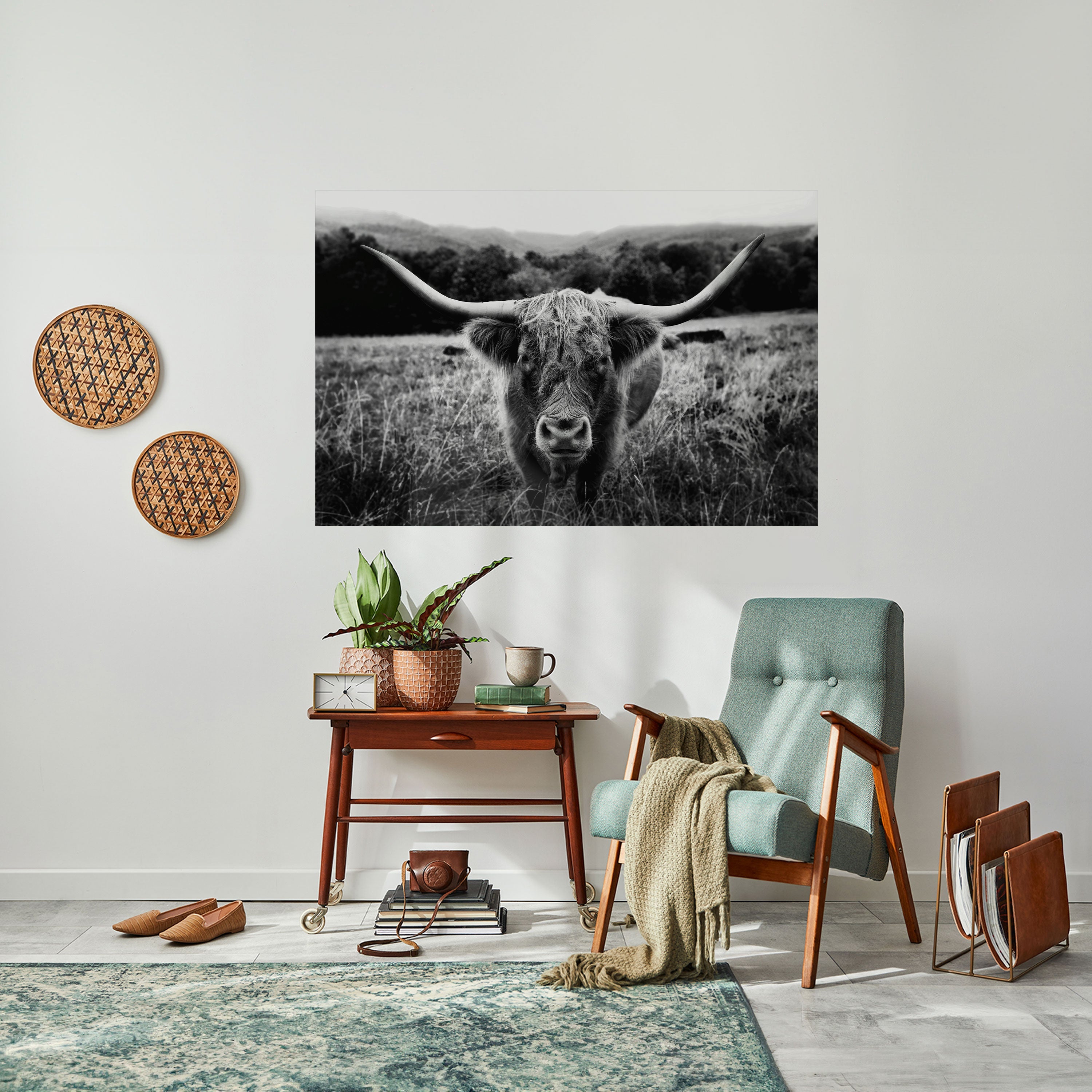 HORNED HERO IN FOCUS Peel and Stick Horizontal Poster