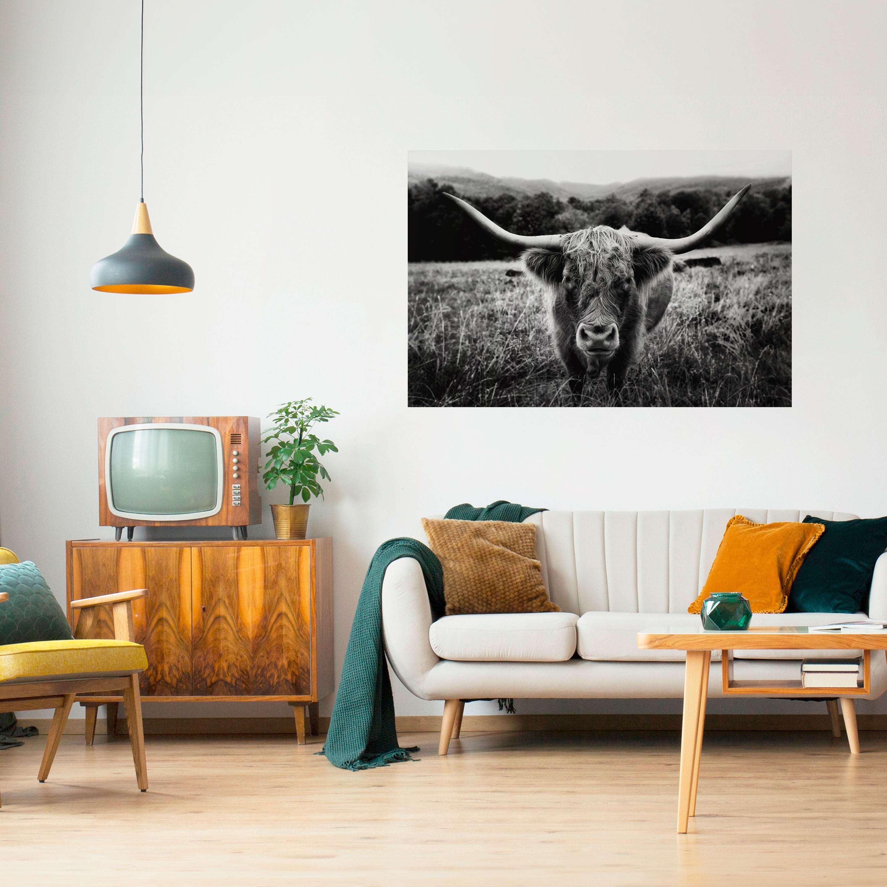 HORNED HERO IN FOCUS Peel and Stick Horizontal Poster