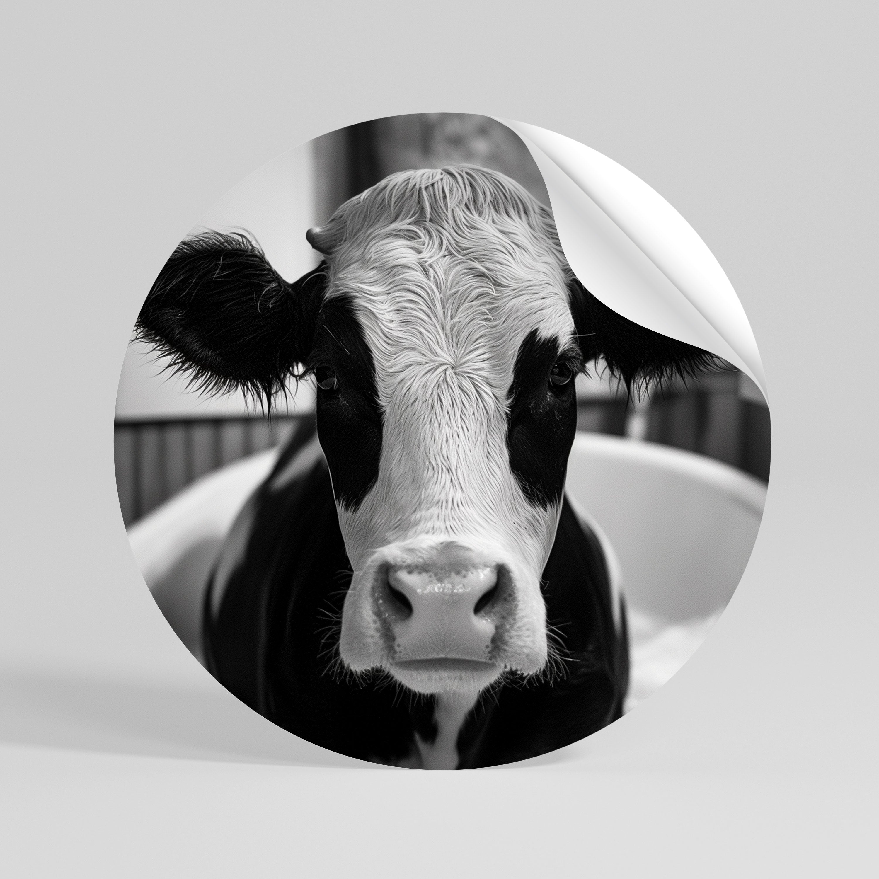 MONOCHROME MOOOD Autocolante Redondo Removível