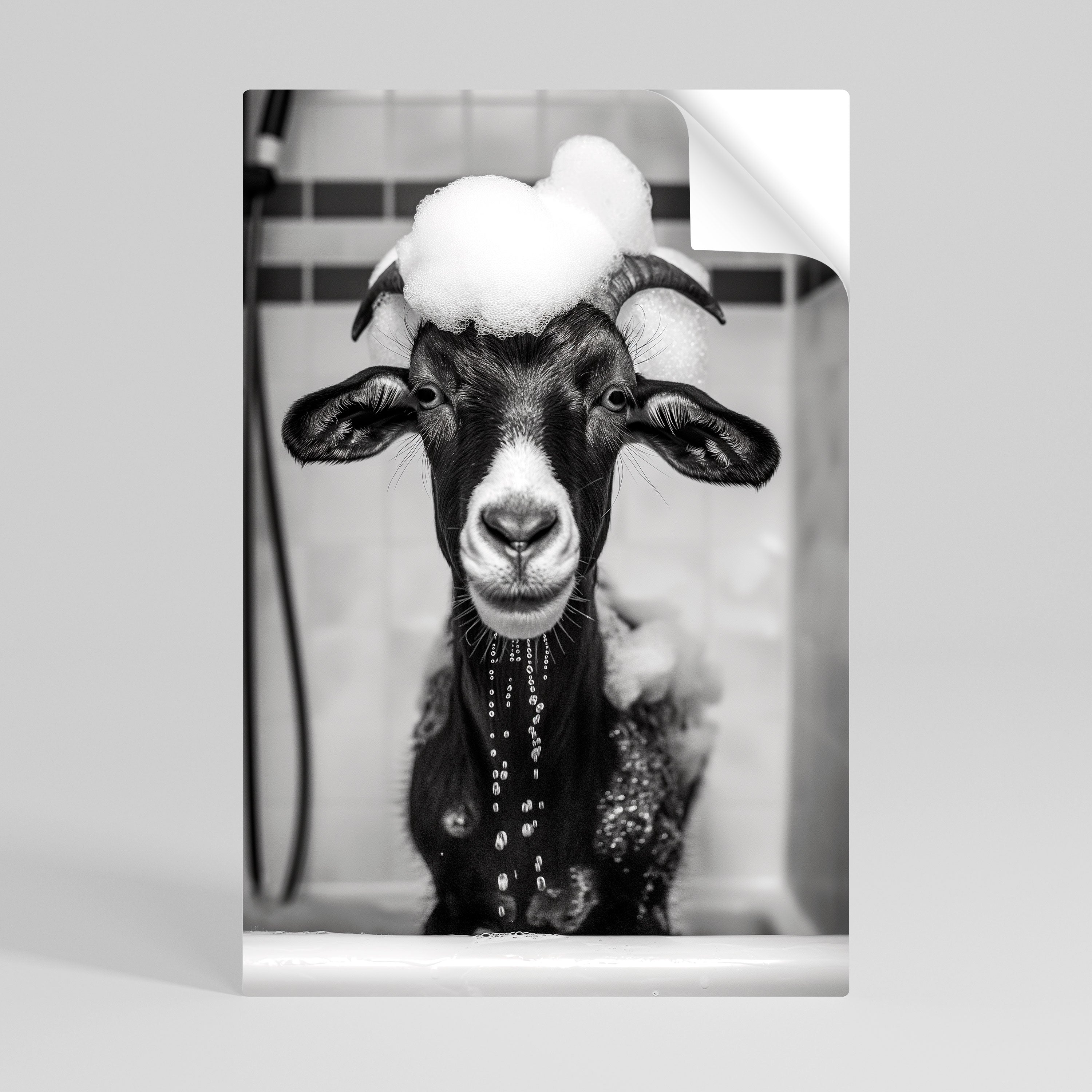 BUBBLE-BATHED BLISS Poster Vertical Autocolante