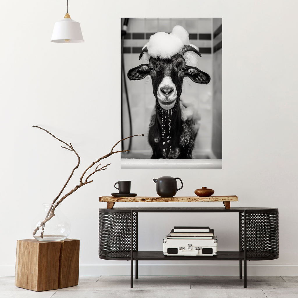 BUBBLE-BATHED BLISS Poster Vertical Autocolante