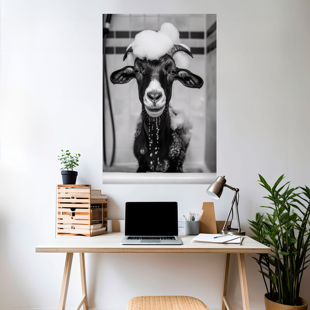 BUBBLE-BATHED BLISS Poster Vertical Autocolante