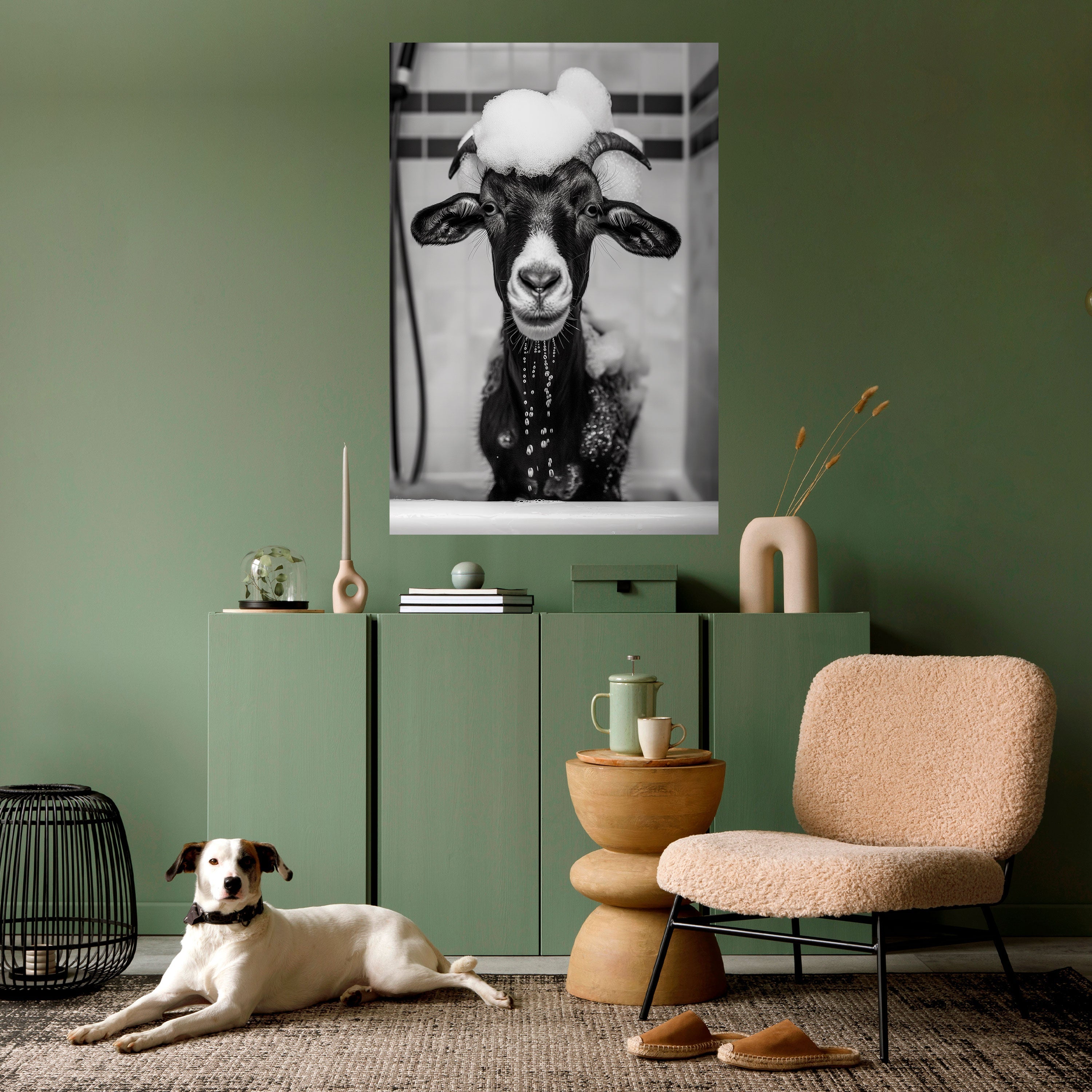 BUBBLE-BATHED BLISS Poster Vertical Autocolante