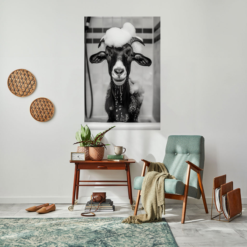 BUBBLE-BATHED BLISS Poster Vertical Autocolante