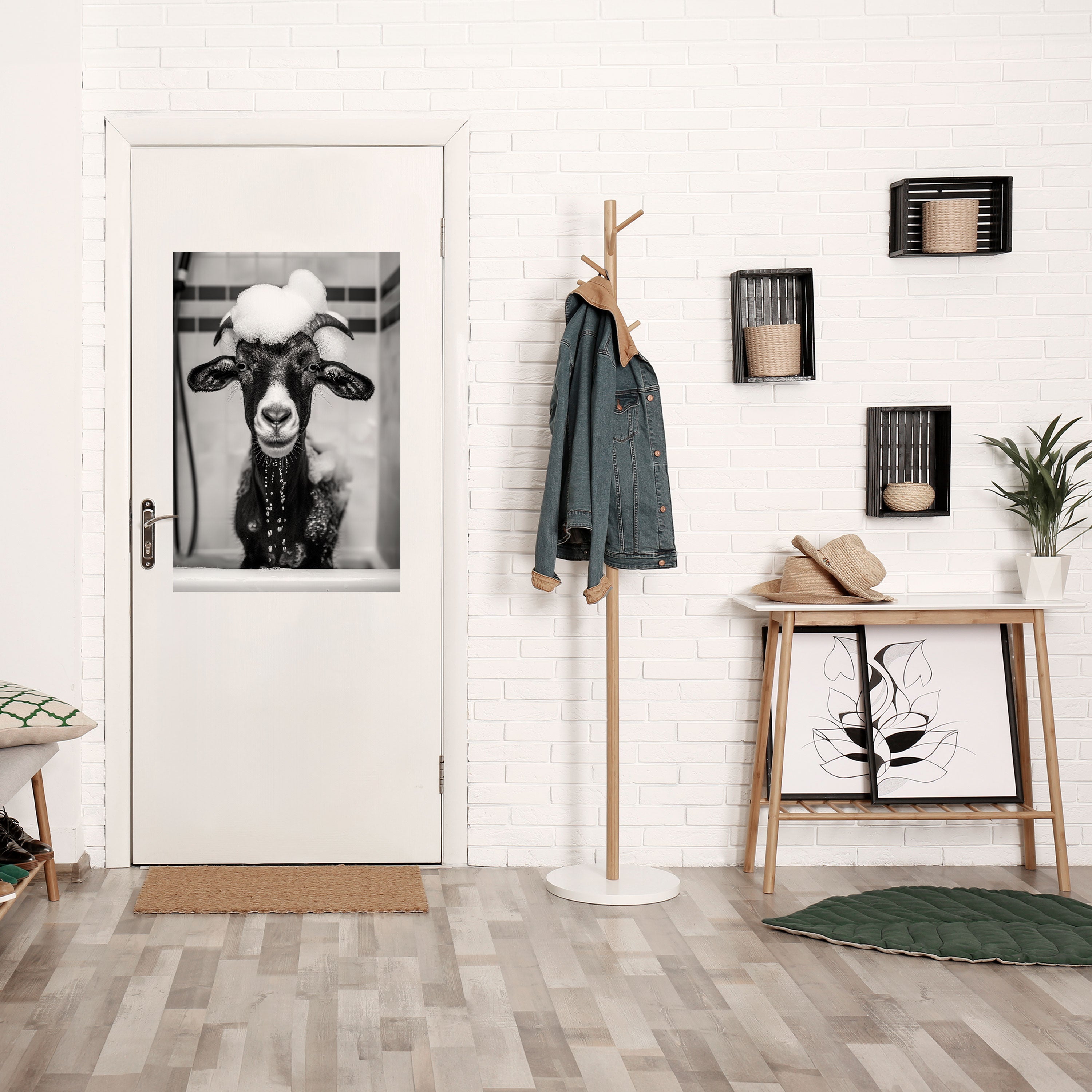 BUBBLE-BATHED BLISS Poster Vertical Autocolante