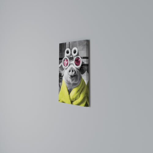 MORNING PIGLET Quadro em tela vertical