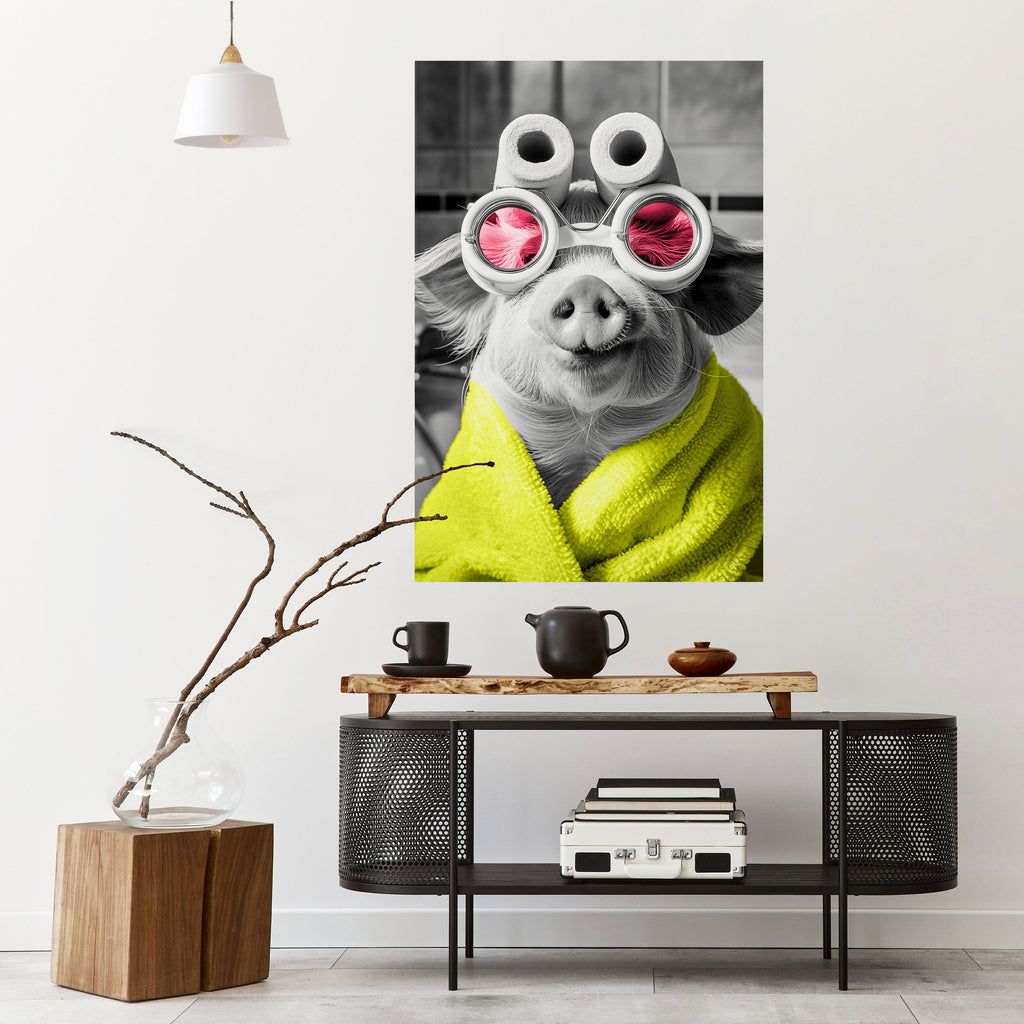 MORNING PIGLET Poster Vertical Autocolante