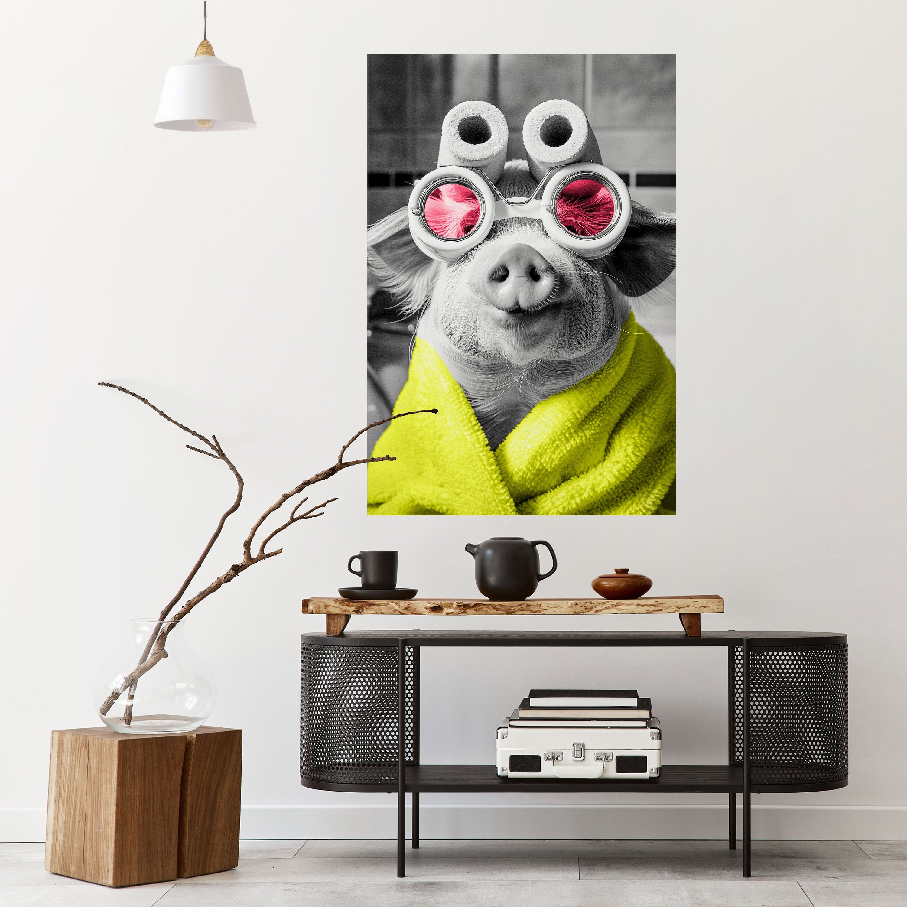 MORNING PIGLET Poster Vertical Autocolante