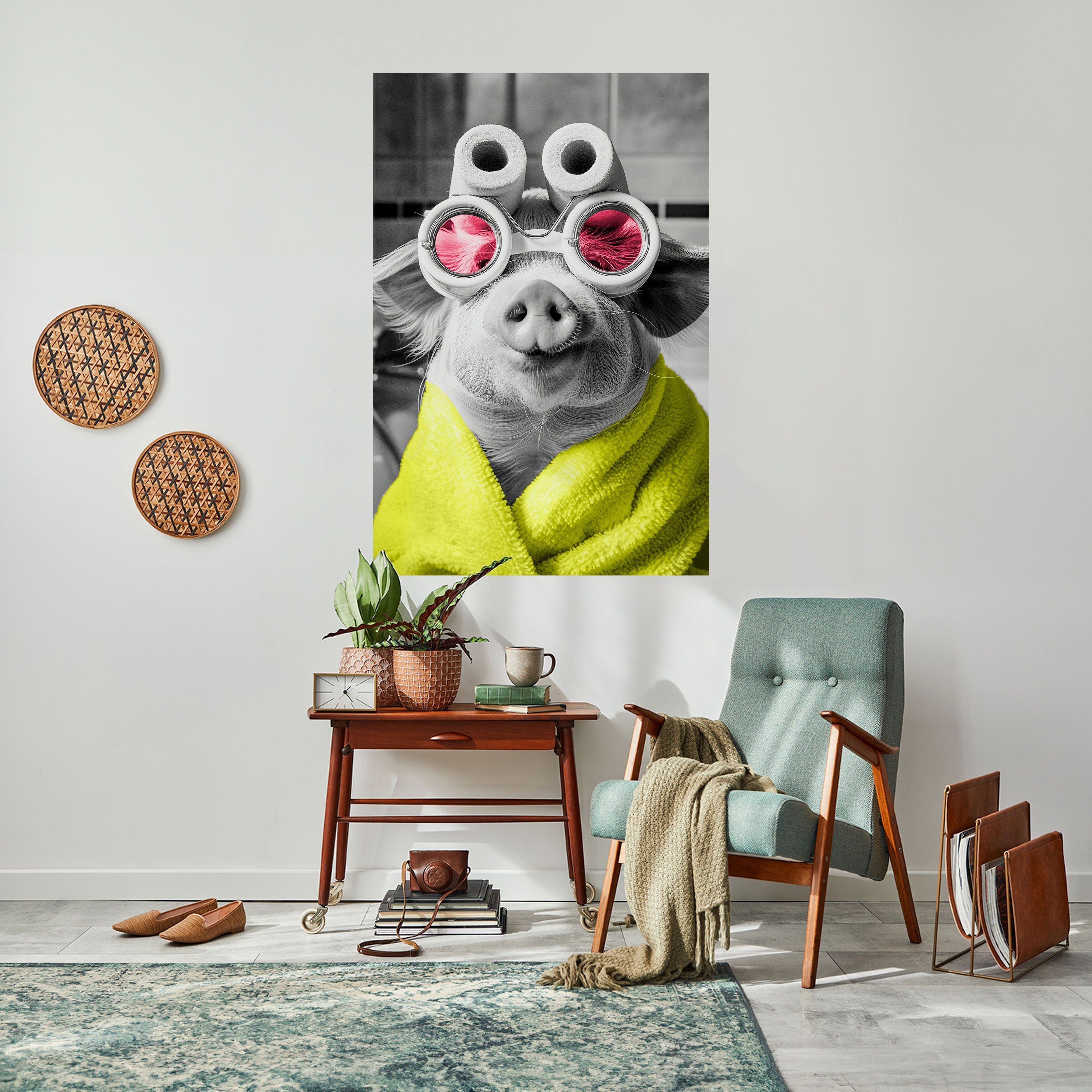 MORNING PIGLET Poster Vertical Autocolante