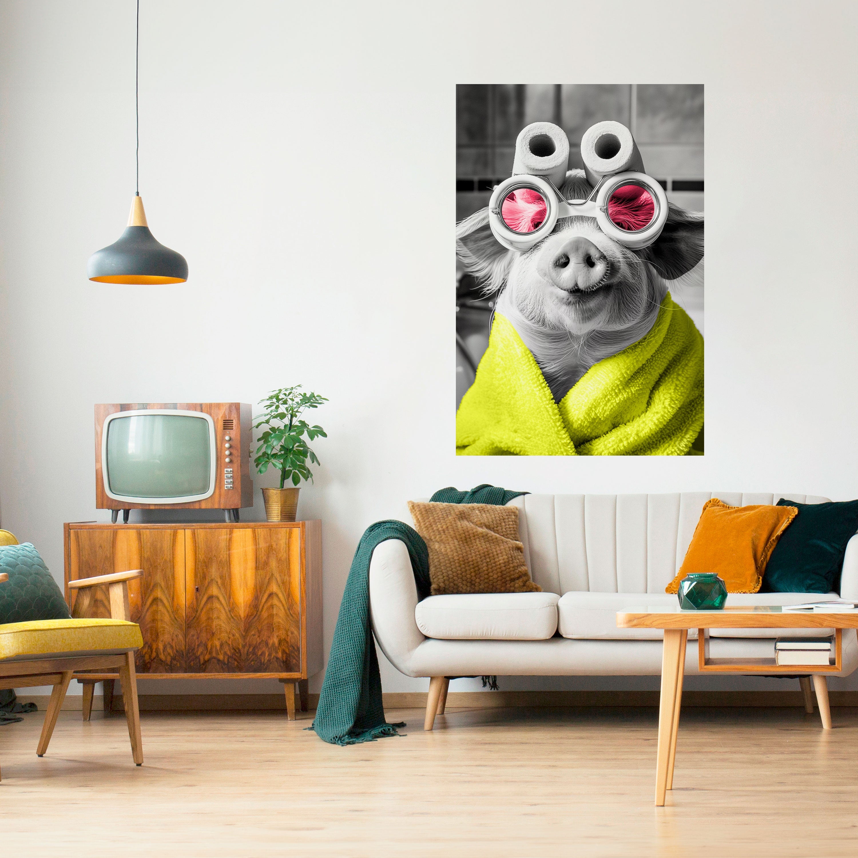 MORNING PIGLET Poster Vertical Autocolante