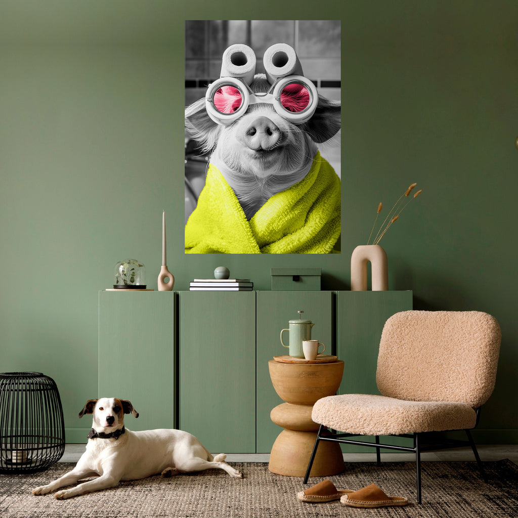 MORNING PIGLET Poster Vertical Autocolante