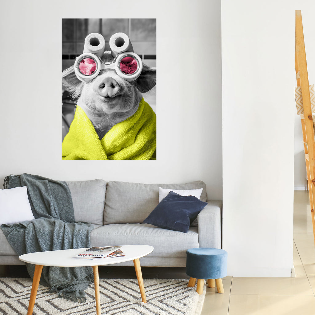 MORNING PIGLET Poster Vertical Autocolante