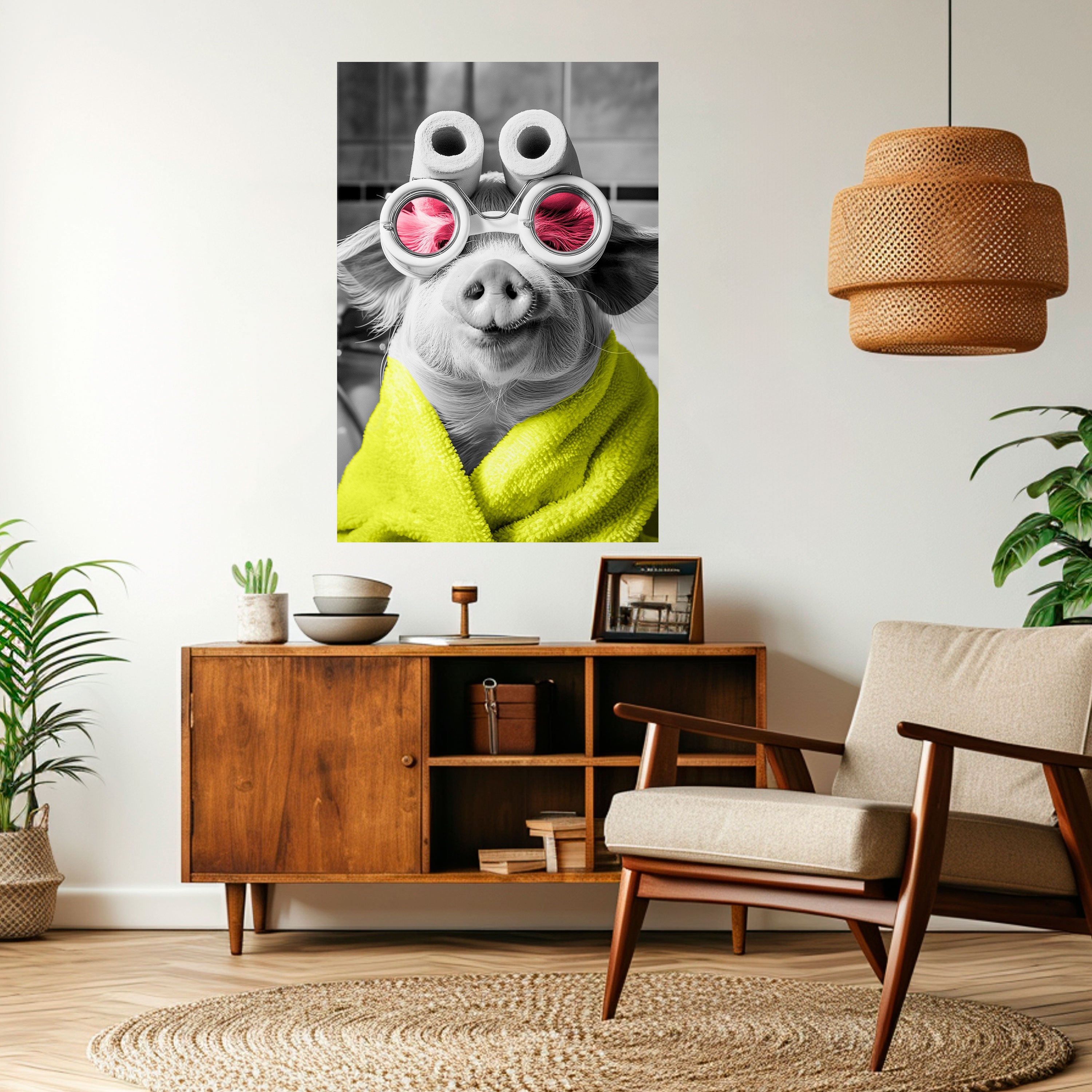 MORNING PIGLET Poster Vertical Autocolante