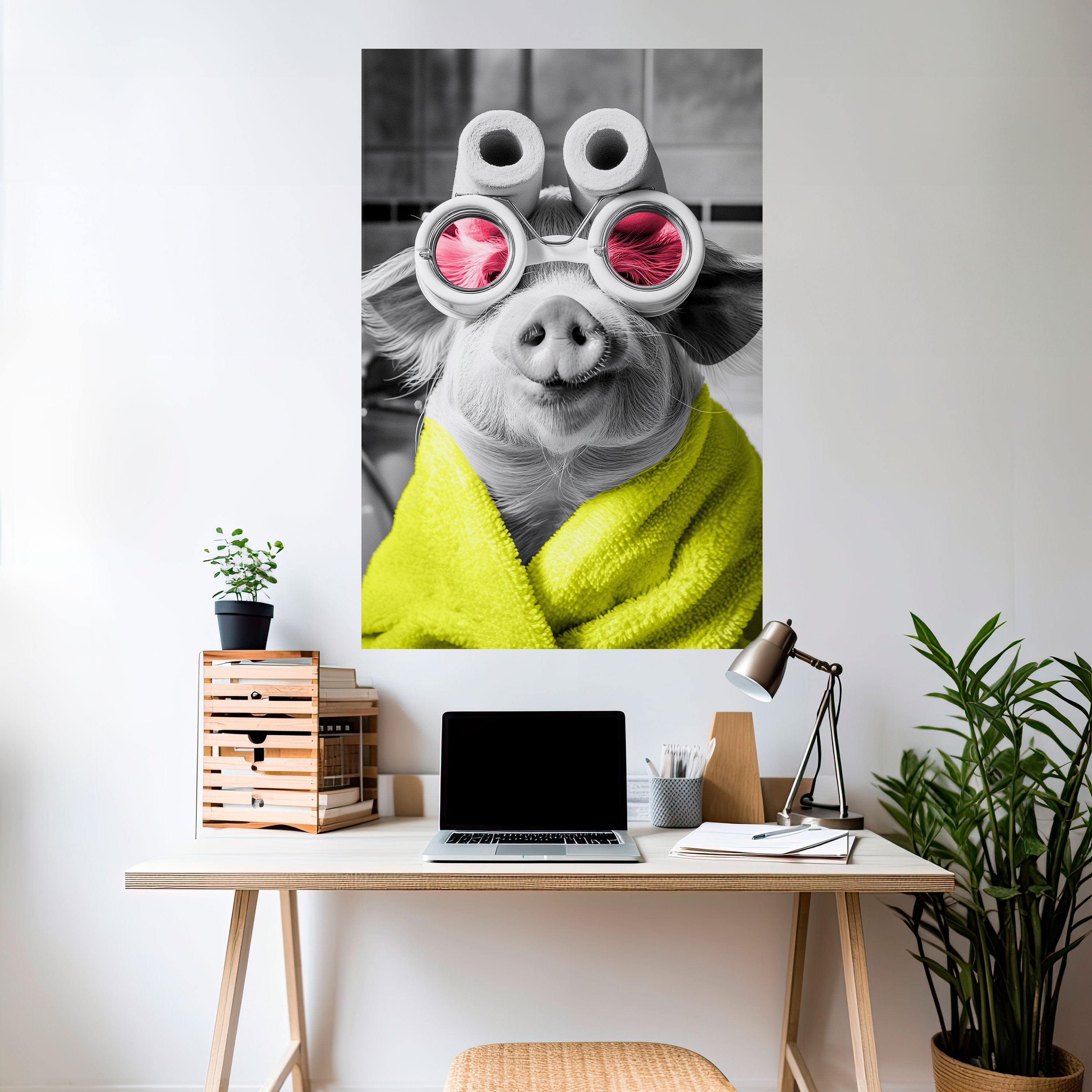 MORNING PIGLET Poster Vertical Autocolante