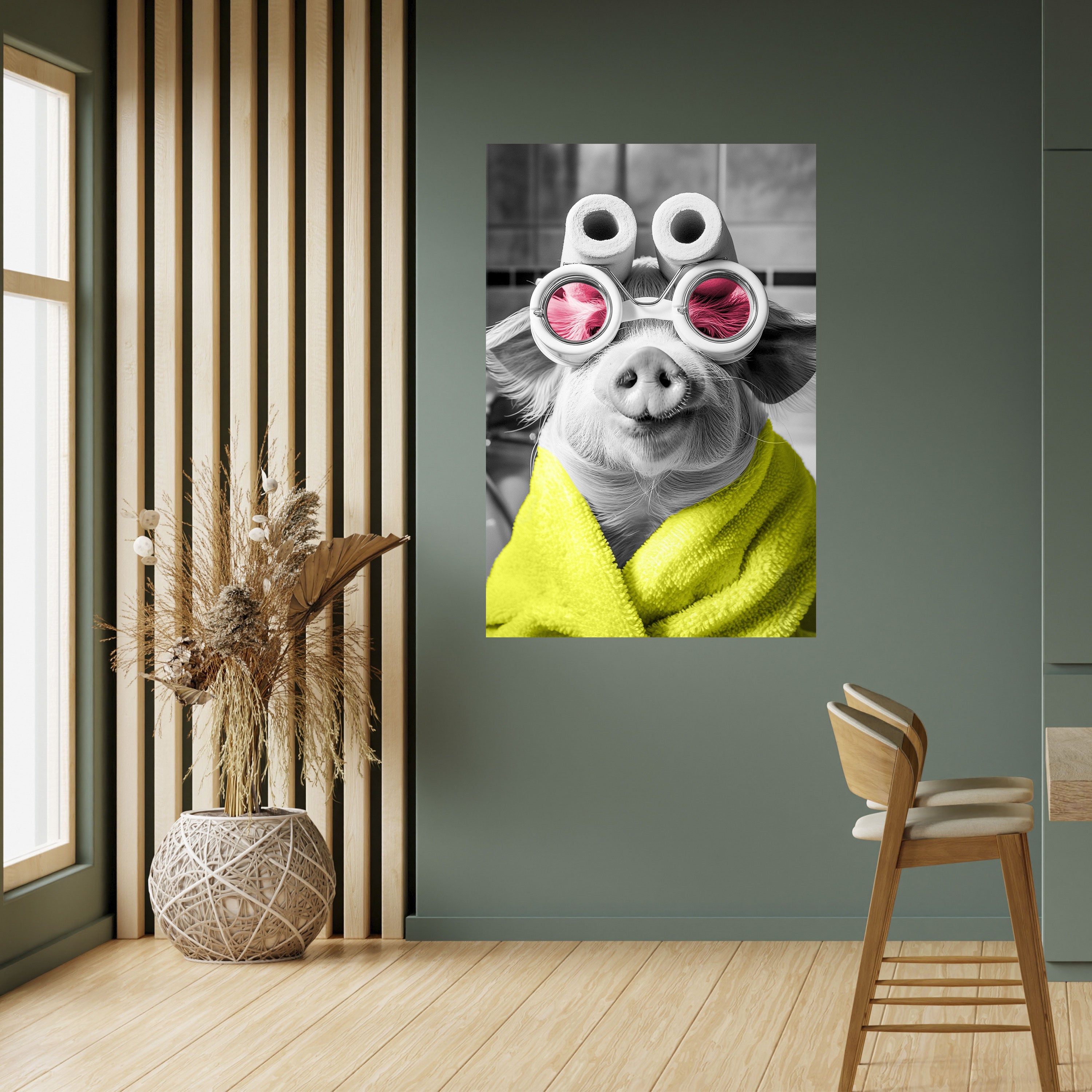 MORNING PIGLET Poster Vertical Autocolante