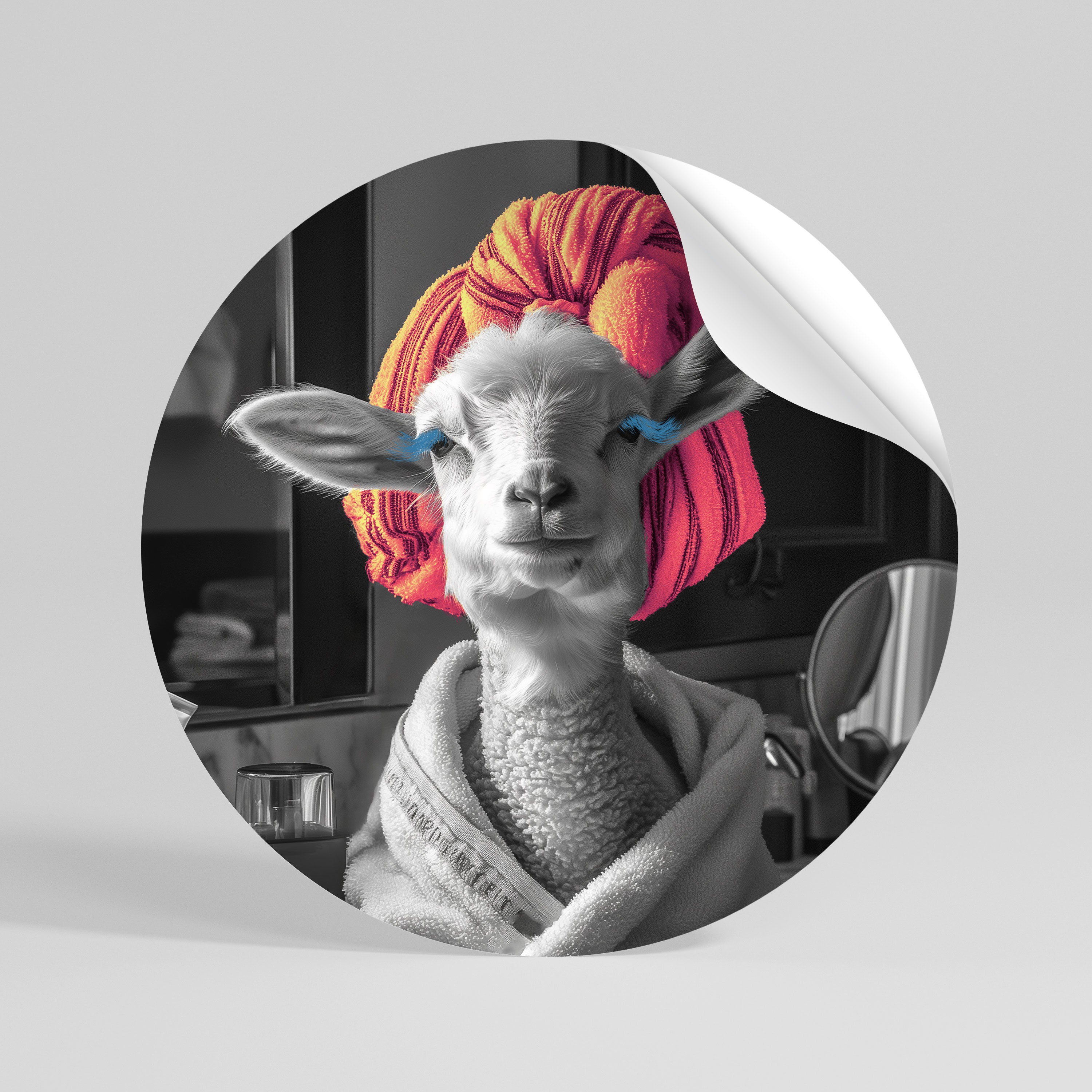 COUTURE CUDDLE Autocolante Redondo Removível