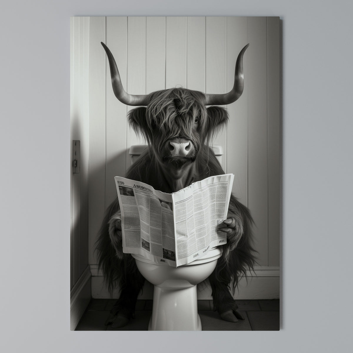 MOO-DY NEWS BREAK Vertical Canvas Print