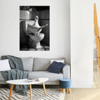 DUCKS IN THE CITY Peel and Stick Vertical Poster