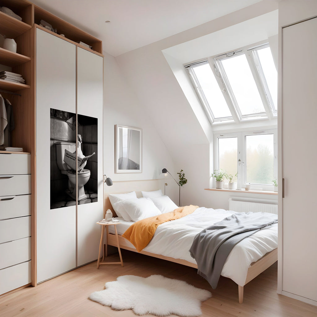 DUCKS IN THE CITY Peel and Stick Vertical Poster